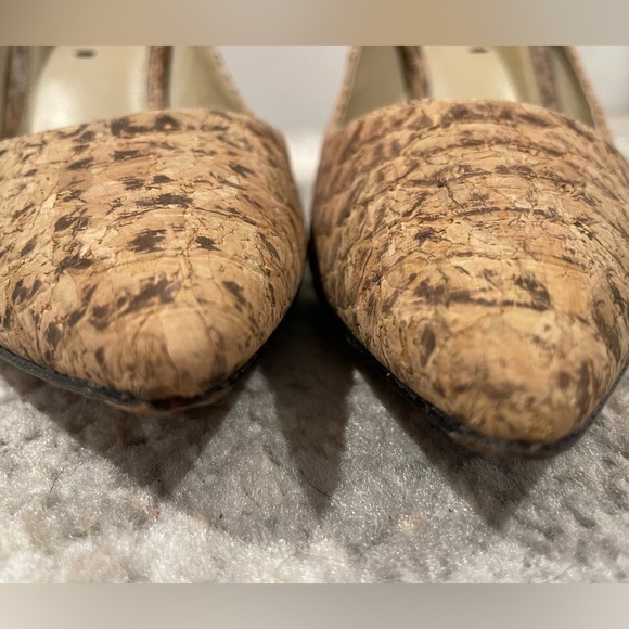 Via Spiga Carola Dress Pumps Leather Natural Crocodile Print Size 8M 3.5” Heel - Picture 2 of 11